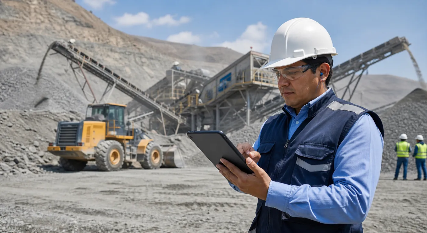 Operación peruana de minería no metálica con supervisión profesional